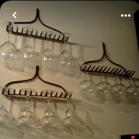 COPY - Upcycled Rake Wine Rack Holder - Picture 2 of 3